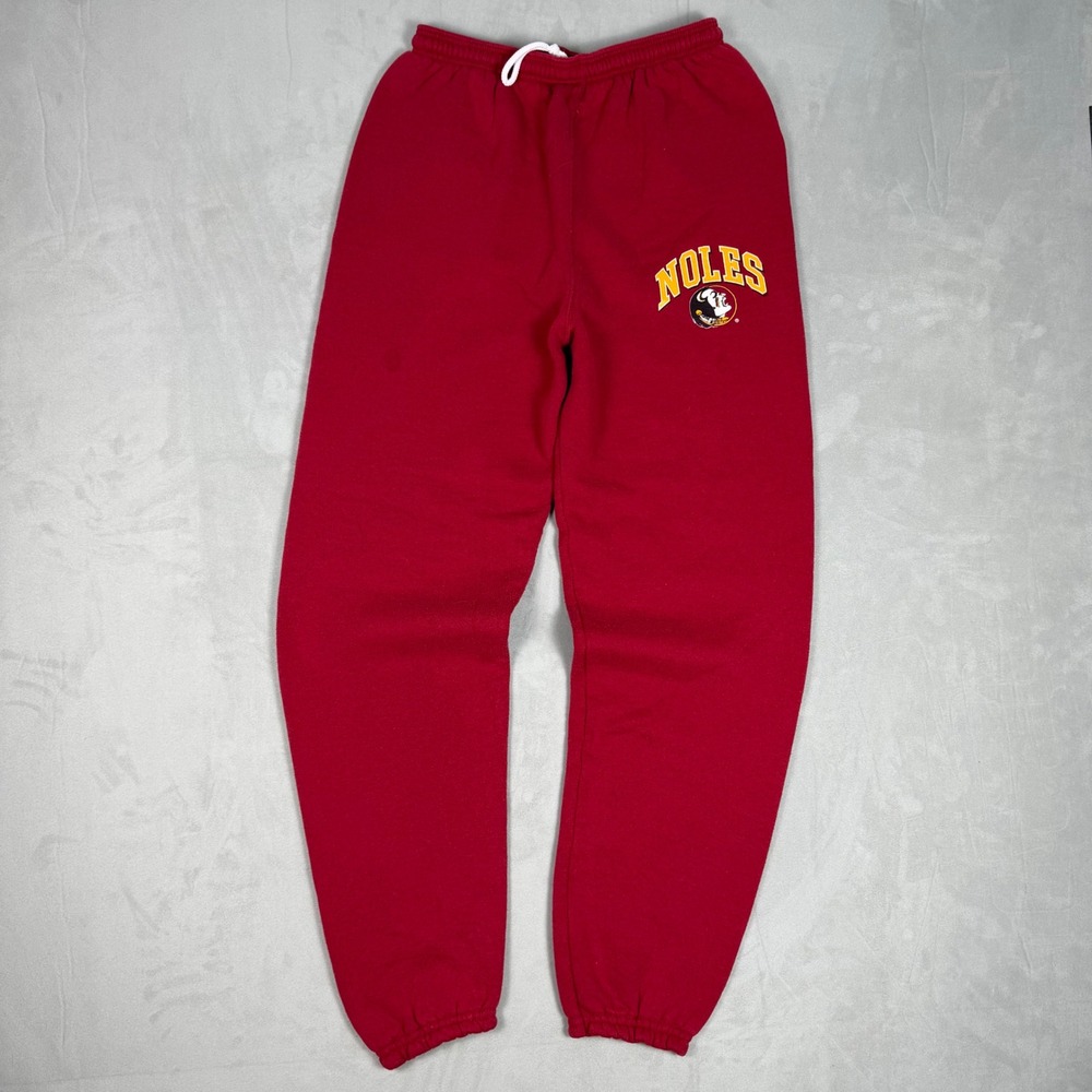 90s Mens Soffe Florida State Seminoles Noles Fleece Sweatpants Garnet Medium